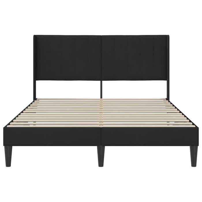 Cadru de pat cu headboard Negru 160 x 200 cm Catifea - WALTI WALTI