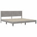 Cadru de pat cu headboard Gri deschis 180 x 200 cm Catifea - WALTI WALTI