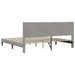 Cadru de pat cu headboard Gri deschis 180 x 200 cm Catifea - WALTI WALTI