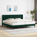 Cadru de pat cu headboard Verde închis 180 x 200 cm Catifea - WALTI WALTI