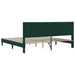 Cadru de pat cu headboard Verde închis 180 x 200 cm Catifea - WALTI WALTI