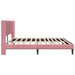 Cadru de pat cu headboard Roz 180 x 200 cm Catifea - WALTI WALTI
