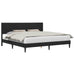 Cadru de pat cu headboard Negru 180 x 200 cm Catifea - WALTI WALTI