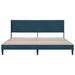 Cadru de pat cu headboard albastru 180 x 200 cm Catifea - WALTI WALTI