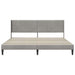 Cadru de pat cu headboard Gri deschis 200 x 200 cm Catifea - WALTI WALTI