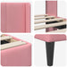 Cadru de pat cu headboard Roz 200 x 200 cm Catifea - WALTI WALTI