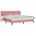 Cadru de pat cu headboard Roz 200 x 200 cm Catifea - WALTI WALTI