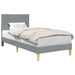 Cadru de pat cu headboard Gri deschis 80 x 200 cm țesătură - WALTI WALTI