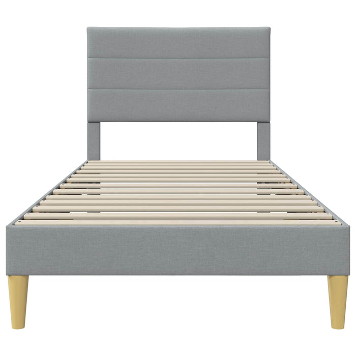 Cadru de pat cu headboard Gri deschis 80 x 200 cm țesătură - WALTI WALTI
