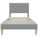 Cadru de pat cu headboard Gri deschis 80 x 200 cm țesătură - WALTI WALTI