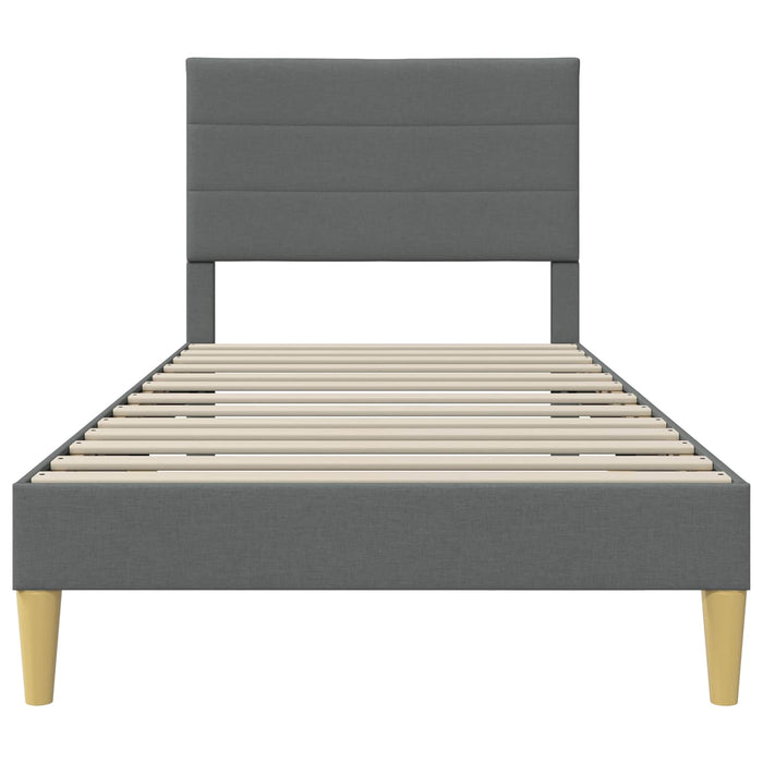 Cadru de pat cu headboard Gri închis 80 x 200 cm țesătură - WALTI WALTI
