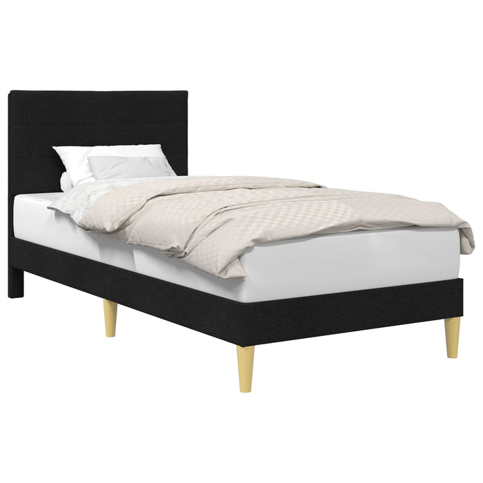 Cadru de pat cu headboard Negru 80 x 200 cm țesătură - WALTI WALTI