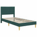 Cadru de pat cu headboard Verde închis 90 x 200 cm Țesătură - WALTI WALTI