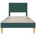 Cadru de pat cu headboard Verde închis 90 x 200 cm Țesătură - WALTI WALTI