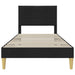 Cadru de pat cu headboard Negru 100 x 200 cm țesătură - WALTI WALTI