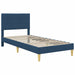 Cadru de pat cu headboard albastru 100 x 200 cm țesătură - WALTI WALTI