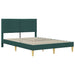 Cadru de pat cu headboard Verde închis 120 x 190 cm țesătură - WALTI WALTI