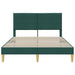 Cadru de pat cu headboard Verde închis 120 x 190 cm țesătură - WALTI WALTI