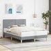 Cadru de pat cu headboard Gri deschis 120 x 200 cm Țesătură - WALTI WALTI