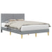 Cadru de pat cu headboard Gri deschis 120 x 200 cm Țesătură - WALTI WALTI