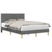 Cadru de pat cu headboard Gri închis 120 x 200 cm țesătură - WALTI WALTI