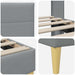 Cadru de pat cu headboard Gri deschis 140 x 190 cm țesătură - WALTI WALTI