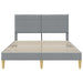 Cadru de pat cu headboard Gri deschis 140 x 190 cm țesătură - WALTI WALTI