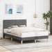 Cadru de pat cu headboard Gri închis 140 x 190 cm țesătură - WALTI WALTI