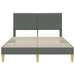 Cadru de pat cu headboard Gri închis 140 x 190 cm țesătură - WALTI WALTI