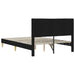 Cadru de pat cu headboard Negru 140 x 190 cm țesătură - WALTI WALTI