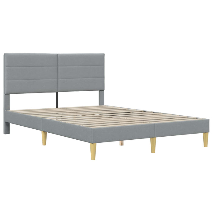 Cadru de pat cu headboard Gri deschis 140 x 200 cm țesătură - WALTI WALTI
