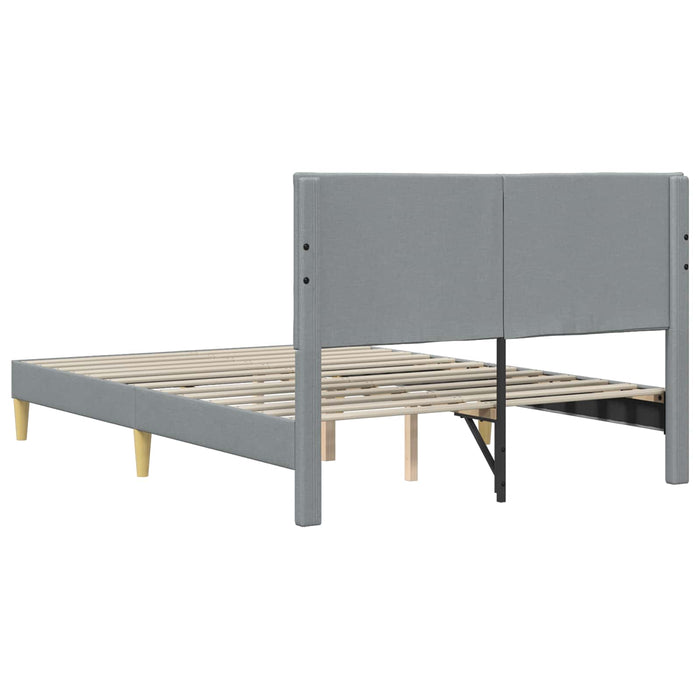 Cadru de pat cu headboard Gri deschis 140 x 200 cm țesătură - WALTI WALTI