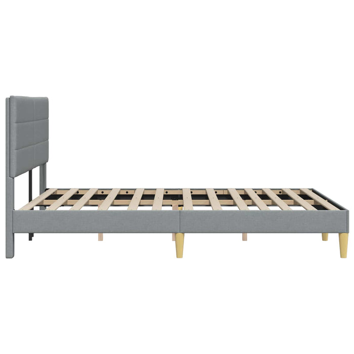 Cadru de pat cu headboard Gri deschis 140 x 200 cm țesătură - WALTI WALTI