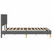 Cadru de pat cu headboard Gri închis 140 x 200 cm țesătură - WALTI WALTI
