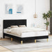 Cadru de pat cu headboard Negru 140 x 200 cm țesătură - WALTI WALTI