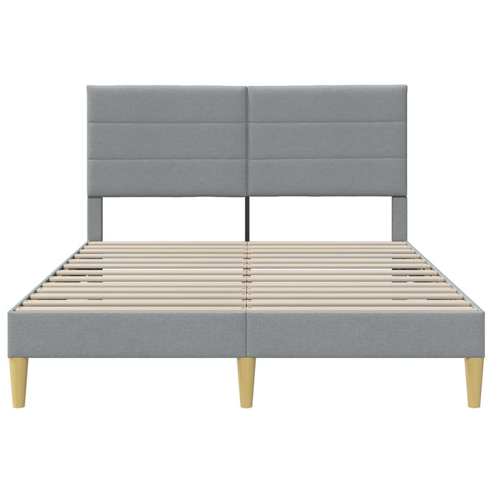 Cadru de pat cu headboard Gri deschis 160 x 200 cm țesătură - WALTI WALTI