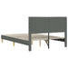 Cadru de pat cu headboard Gri închis 160 x 200 cm țesătură - WALTI WALTI