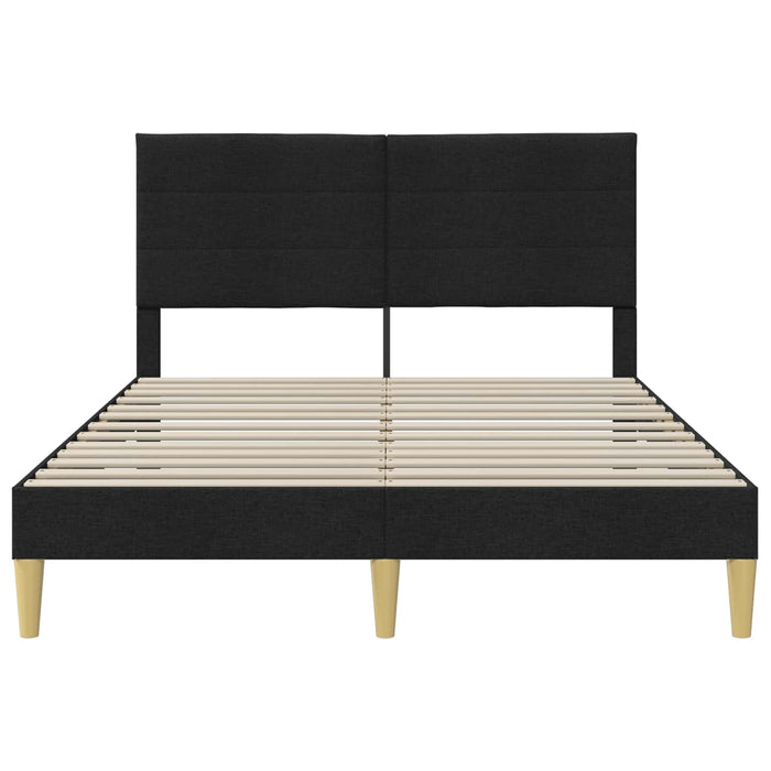 Cadru de pat cu headboard Negru 160 x 200 cm țesătură - WALTI WALTI