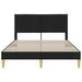Cadru de pat cu headboard Negru 160 x 200 cm țesătură - WALTI WALTI