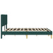 Cadru de pat cu headboard Verde închis 160 x 200 cm țesătură - WALTI WALTI