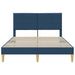 Cadru de pat cu headboard albastru 160 x 200 cm țesătură - WALTI WALTI