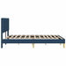 Cadru de pat cu headboard albastru 160 x 200 cm țesătură - WALTI WALTI