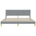 Cadru de pat cu headboard Gri deschis 180 x 200 cm Țesătură - WALTI WALTI