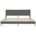 Cadru de pat cu headboard Gri închis 180 x 200 cm Țesătură - WALTI WALTI