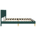 Cadru de pat cu headboard Verde închis 180 x 200 cm Țesătură - WALTI WALTI