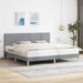 Cadru de pat cu headboard Gri deschis 200 x 200 cm țesătură - WALTI WALTI