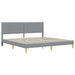 Cadru de pat cu headboard Gri deschis 200 x 200 cm țesătură - WALTI WALTI