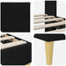 Cadru de pat cu headboard Negru 200 x 200 cm Țesătură - WALTI WALTI