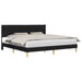 Cadru de pat cu headboard Negru 200 x 200 cm Țesătură - WALTI WALTI