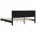Cadru de pat cu headboard Negru 200 x 200 cm Țesătură - WALTI WALTI
